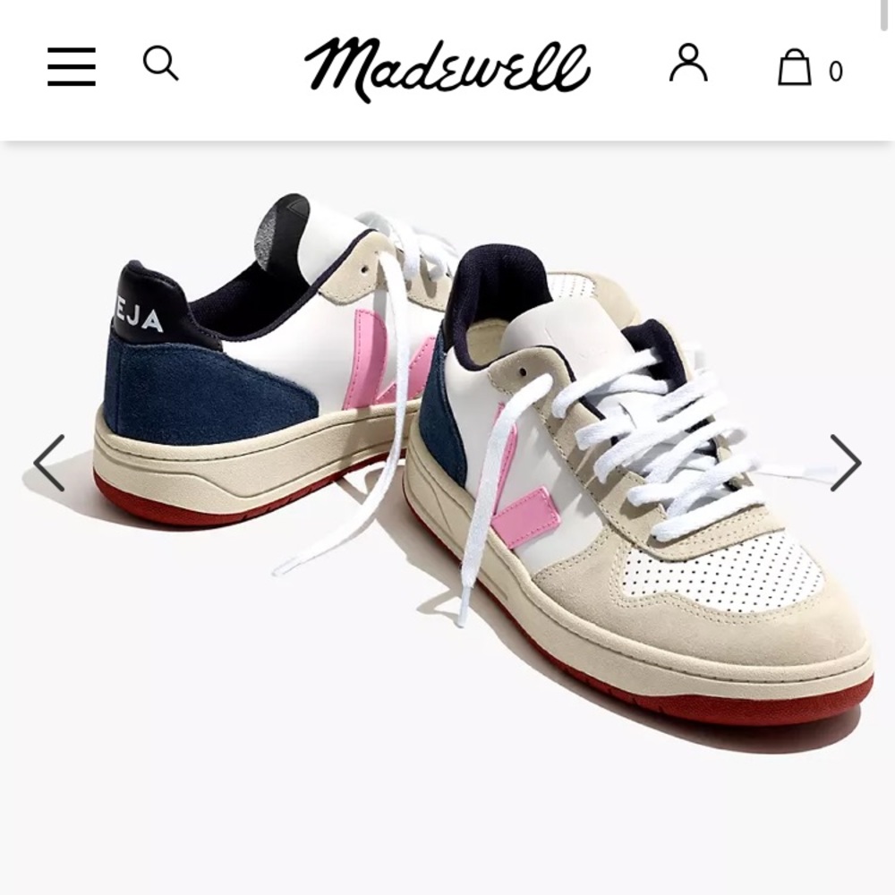 Madewell x Veja Leather V-10 Sneakers